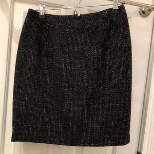 Halogen black tweed pencil skirt